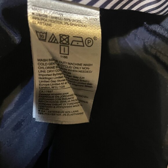 Banana Republic Ryan Navy Blue Pants Women’s Size 6 washable wool blend - Picture 6 of 9